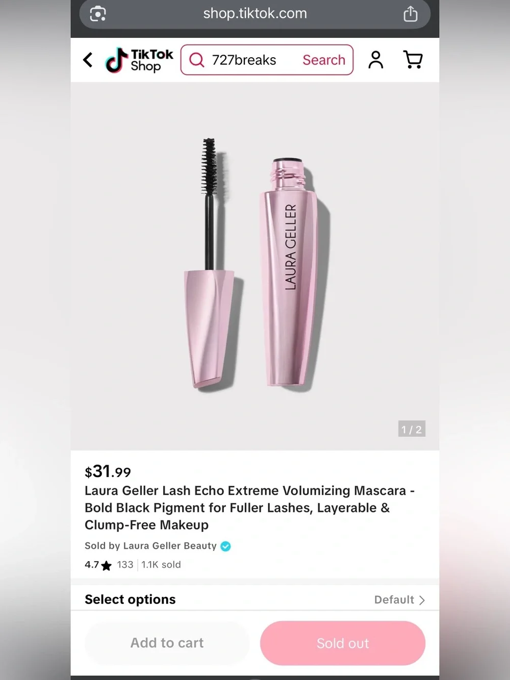 Laura Geller - Lash Echo Volumizing Mascara - Black - New!